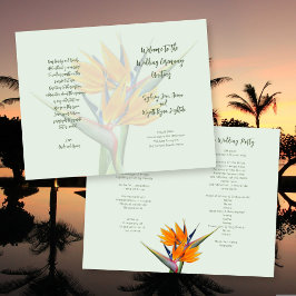 Trouwprogramma sjabloon 'Bird of Paradise'