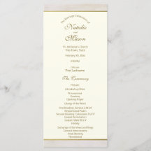 Trouwprogramma steen en gouden accent