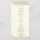 Trouwprogramma steen en gouden accent programmakaart (Voorkant / Achterkant)