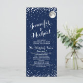 Trouwprogramma | Sterrennacht Programmakaart (Staand voorkant)