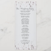 Trouwprogramma | Subtiel zilver Programmakaart (Achterkant)