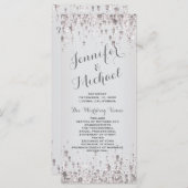 Trouwprogramma | Subtiel zilver Programmakaart (Voorkant / Achterkant)