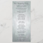 Trouwprogramma | Subtiele zilveren highlights Programmakaart (Achterkant)