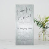 Trouwprogramma | Subtiele zilveren highlights Programmakaart (Staand voorkant)