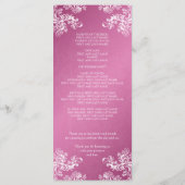 Trouwprogramma Swirls 2 Roze Programmakaart (Achterkant)