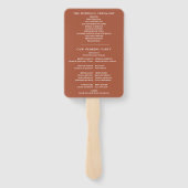 Trouwprogramma Terracotta Speciale Datum Handwaaier (Achterkant)