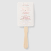 Trouwprogramma 'Traditional Copper Elegant' Handwaaier (Voorkant)