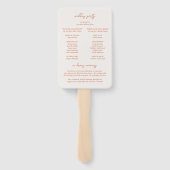 Trouwprogramma 'Traditional Copper Elegant' Handwaaier (Achterkant)