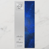 Trouwprogramma Uitnodiging met Saffier Gebrandschi (Voorkant)