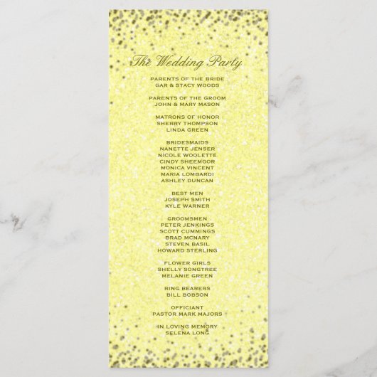 Trouwprogramma | Verontruste blik Programmakaart (Achterkant)