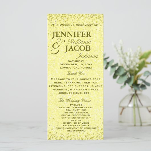 Trouwprogramma | Verontruste blik Programmakaart (Staand voorkant)