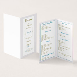 Trouwprogramma 'Vintage Elegance' Kaart