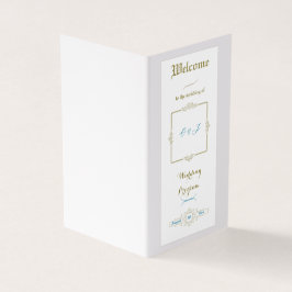 Trouwprogramma 'Vintage Elegance' Kaart