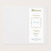 Trouwprogramma 'Vintage Elegance' Kaart (Buitenkant ongevouwen)