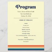 Trouwprogramma 'Vintage Vibes' Programmakaart (Voorkant)