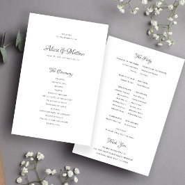 Trouwprogramma voor budget bruiloft elegante kalli flyer