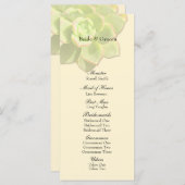 Trouwprogramma voor de bruiloftscrème met een door programmakaart (Voorkant / Achterkant)