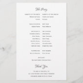 Trouwprogramma voor een budget bruiloft met elegan flyer (Achterkant)