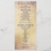 Trouwprogramma voor Elegant Blauw Roos Programmakaart (Achterkant)