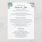 Trouwprogramma voor Julia en Andrew Programmakaart (Voorkant)