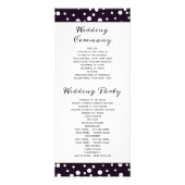 trouwprogramma voor Paarse bergen en naaldbomen Reclamekaart (Achterkant)