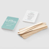Trouwprogramma Waaiers -Brush Script-Licht Turquoi (Niet-gemonteerd)