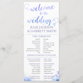 Trouwprogramma - Waterverf US Wedding Program Programmakaart