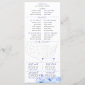 Trouwprogramma - Waterverf US Wedding Program Programmakaart (Achterkant)