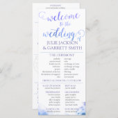 Trouwprogramma - Waterverf US Wedding Program Programmakaart (Voorkant / Achterkant)