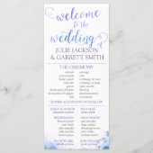 Trouwprogramma - Waterverf US Wedding Program Programmakaart (Voorkant)