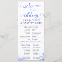 Trouwprogramma - Waterverf US Wedding Program Programmakaart