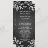 Trouwprogramma  wervelingen 2 zwart programmakaart (Voorkant / Achterkant)