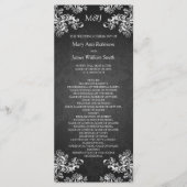 Trouwprogramma wervelingen 2 zwart programmakaart (Voorkant)