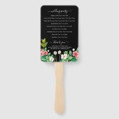 Trouwprogramma Wilde Bloemen Maagdenpalm Zwart Handwaaier (Achterkant)