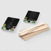 Trouwprogramma Wilde Bloemen Maagdenpalm Zwart Handwaaier (Niet-gemonteerd)