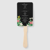 Trouwprogramma Wilde Bloemen Maagdenpalm Zwart Handwaaier (Voorkant)