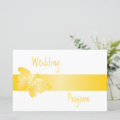 Trouwprogramma Yellow Butterfly (Staand voorkant)