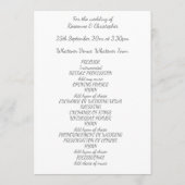 Trouwprogramma Zilveren Dragonflies Hart Programmakaart (Achterkant)