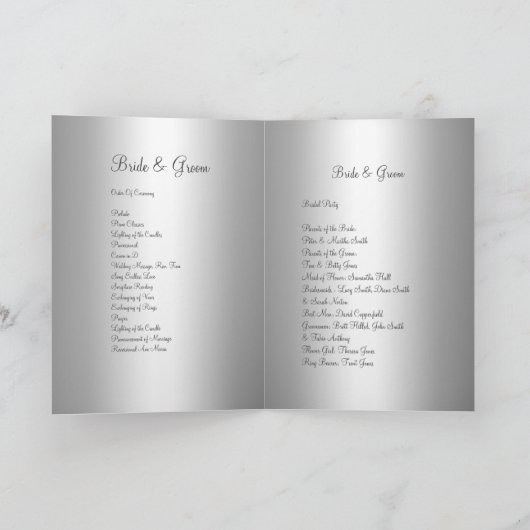 Trouwprogramma Zilveren Twee Harten Programma (Binnen)