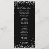 Trouwprogramma | Zwart met witte sterren Programmakaart (Achterkant)