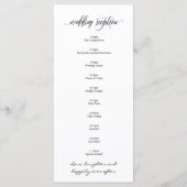 Trouwprogrammakaart in modern design v4 programmakaart (Achterkant)