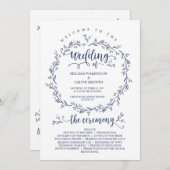 Trouwprogrammakaart rustiek thema TED418A_1 Programmakaart (Voorkant / Achterkant)