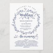 Trouwprogrammakaart rustiek thema TED418A_1 Programmakaart (Voorkant)