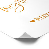 Trouwprogramma's bord 8x10 poster (Hoek)