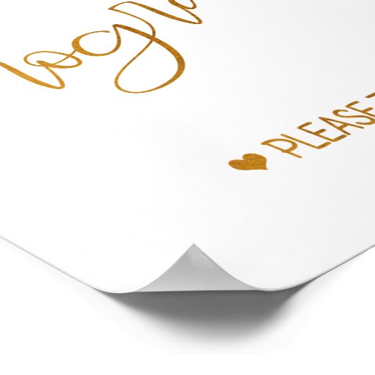 Trouwprogramma's bord 8x10 poster (Hoek)