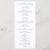 Trouwprogramma's - Geschilderd groen (Dusty Blue) Programmakaart (Achterkant)