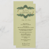 Trouwprogramma's - Groen & Goud Programmakaart (Voorkant / Achterkant)