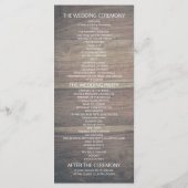 Trouwprogramma's Lace Sunflower Rustieke Houten Li Programmakaart (Achterkant)