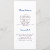 Trouwprogramma's met Navy Blauwe en Mauve Bloemen Programmakaart (Achterkant)