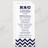 Trouwprogramma's van Chevron Programmakaart (Voorkant / Achterkant)